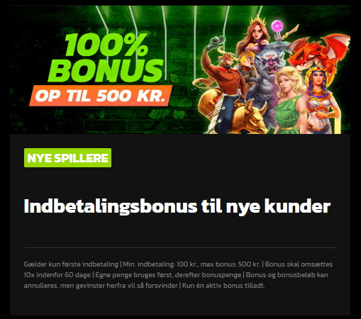 Skærmbillede fra CasinoGos kampagneside