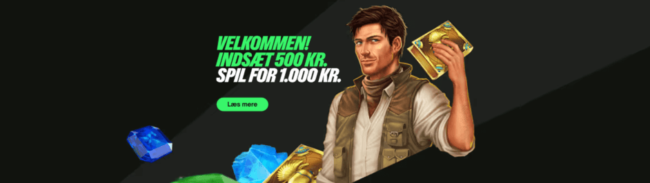 ComeOn Danmark velkomstbonus på op til 1000 kr.