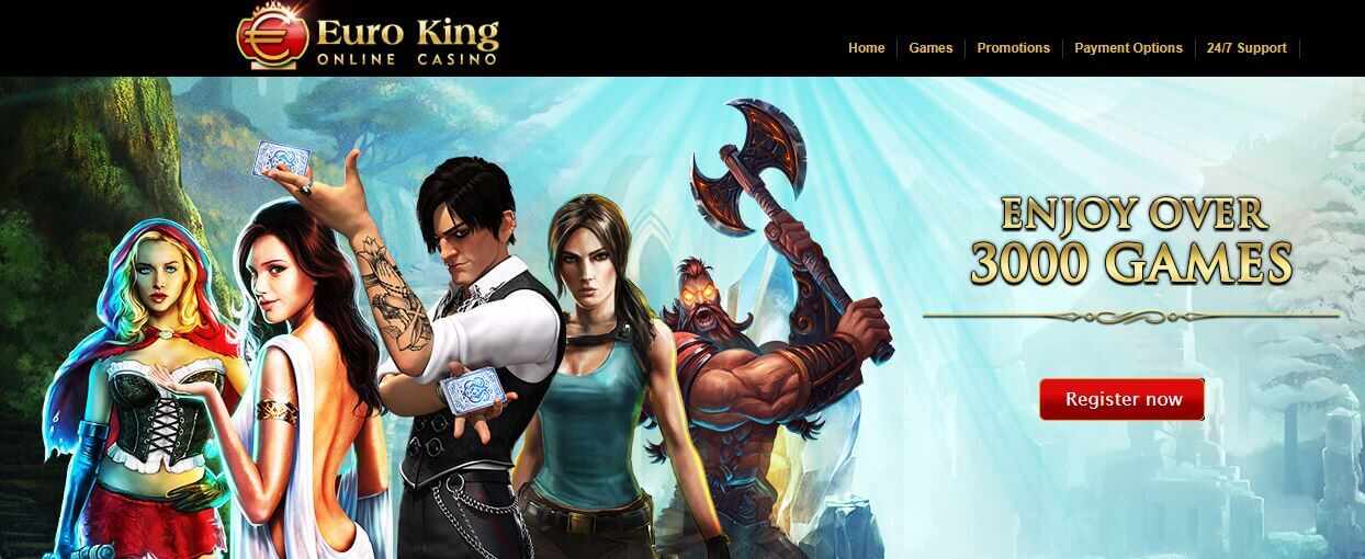 Forside for Euro King Club online casino