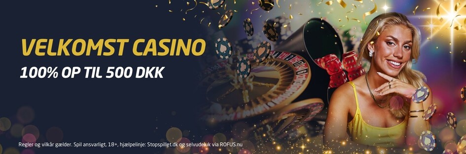 JackpotBET Casino velkomstbonus på 100% op til 500 kroner