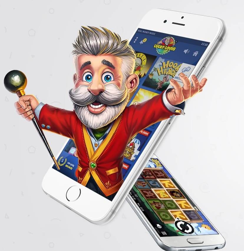 Lucky Louis Casino-banner til mobil og smartphone