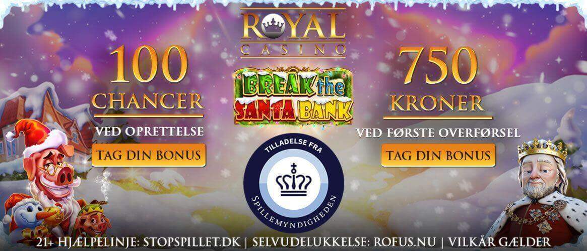 Royal Casino julevelkomstbonus med Break the Santa Bank