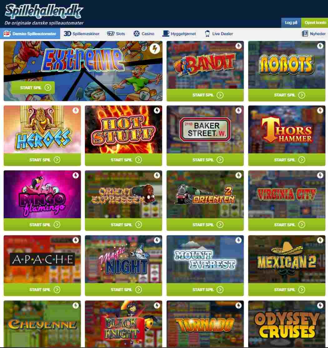 Danske spilleautomater hos Spillehallen Online Casino