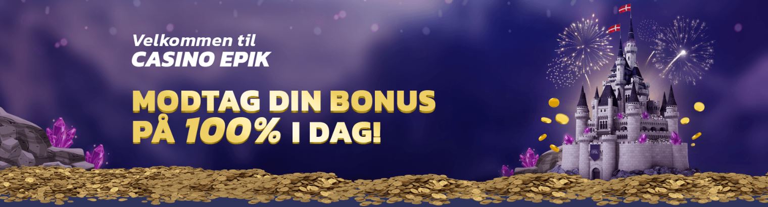 Bonus hos Casino Epik: 100 % op til 1.000 kr.