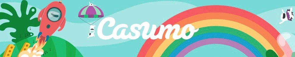 Regnbuebanner fra Casumo Casino