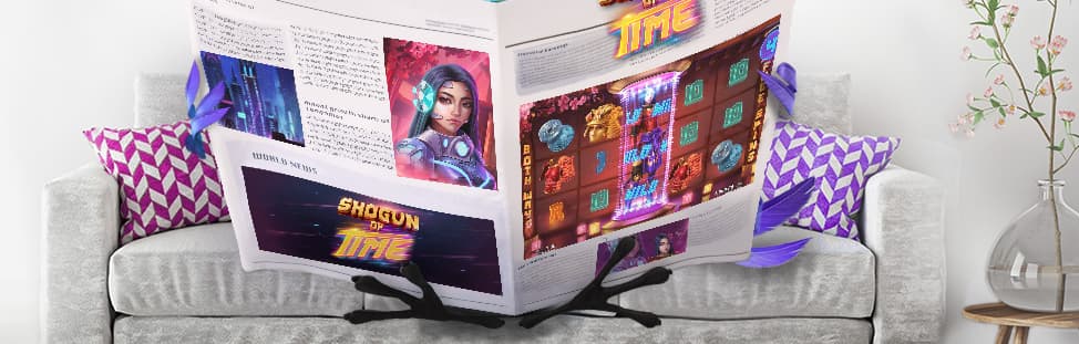 Karamba gennemgår en avis med nyheder om slots