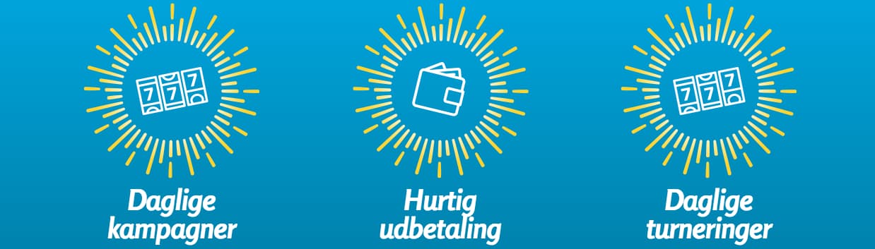 Banner, der viser 3 enkle trin til spilstart