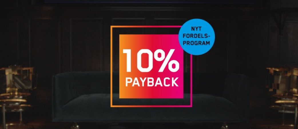 Banner for bonusklub med 10% payback