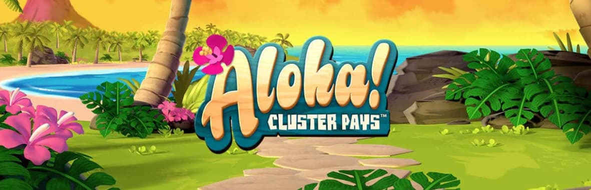 Banner med logo fra spilleautomaten Aloha!