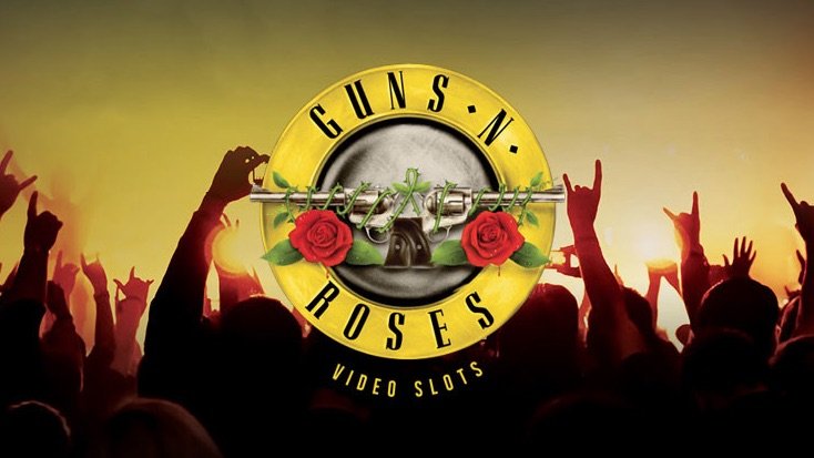 Banner med Guns n Roses-spilleautomaten