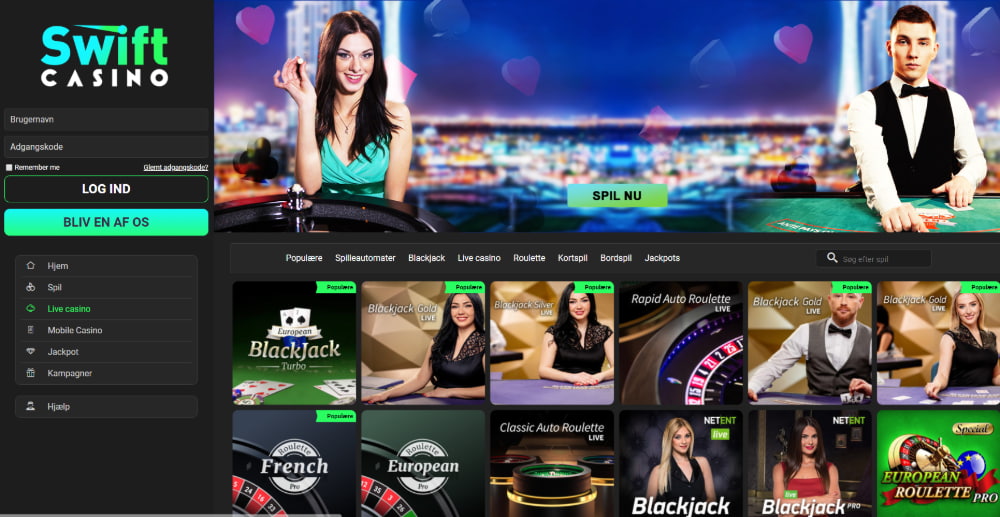Swift Casino live spil